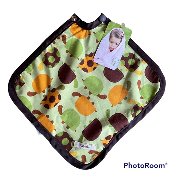 Organic Binkie Blanket or Fabric Pacifier Holder with Turtles by My Blankee - Picture 1 of 5